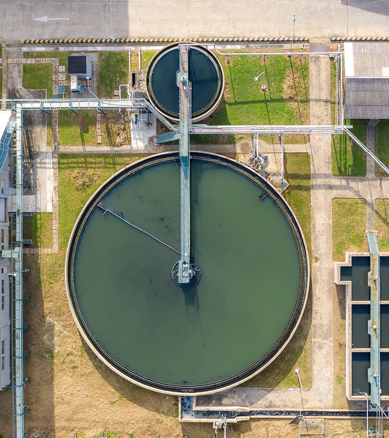 Aerial view of water tank - High Tide Technologies